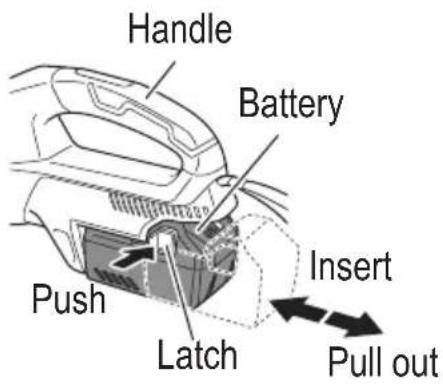 Handle Battery Push Latch Insert Pull out