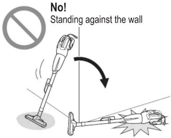 No! Standing against the wall