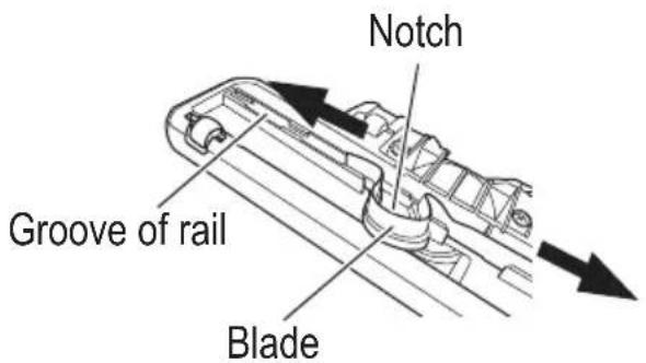 Notch Groove of rail Blade