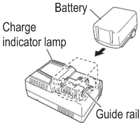 Battery Charge indicator lamp Guide rail