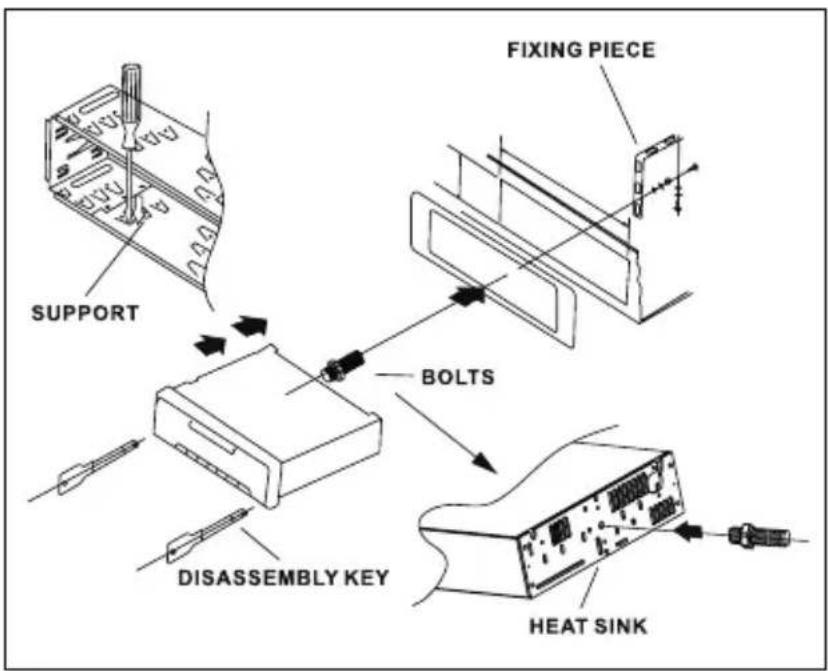 SUPPORT FIXING PIECE BOLTS DISASSEMBLY KEY HEAT SINK