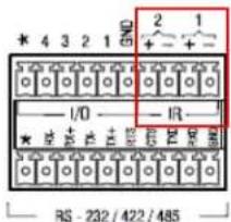 GND * 4 3 2 1 2 1 + - + I/O - - IR - RS - 232 / 422 / 485