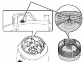 Technical diagram showing mechanical assembly with labeled components and cross-sectional views
