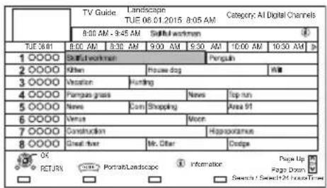TV Guide Landscape TUE 06.01.2015 8:05 AM Category: AI Digital Channels 8:00 AM - 9:45 AM Staff worker TUE 36#1 8:00 AM 8:30 AM 9:00 AM 9:30 AM 10:00 AM 10:30 AM >> 1 0000 Staff worker 2 0000 Kitchen House dog AM 3 0000 Vocation Hunting 4 0000 Pampus grass News Top run 5 0000 News Com Shopping Area 91 6 0000 Venus Moon 7 0000 Construction Hipoportamus 8 0000 Great river Mr. Oler Dodge OK RETURN PortraitLandscape Information Page Up Search / Search/24 Time/Time