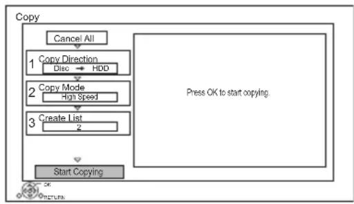 PANASONIC DMR-BWT450 - Copying from media other than HDD with Video Menu - 2