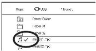 Music USB \ Music \ Parent Folder Folder 01 Folder 02 music01.mp3 music02.mp3