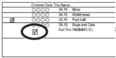 Channel Date Title Name 04.10 Birds 04.10 World news 29.10 Foot ball 29.10 Dogs and Cats Start Time RedDNAM 0:30 ( [ ]