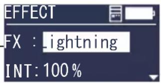 EFFECT FX : lightning INT: 100%