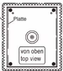 Platte von oben top view