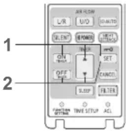 AIR-FLOW L/R U/D S/M/D SLENT R/WNS TEN ON OFF BAS TICK SET CANDI SLEEP FILTER FUNCTION SETTING TIME SETUP ACL