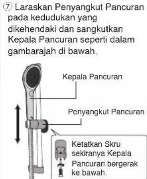 PANASONIC DH-3NP2 - Pemasangan Penyangkut Pancuran. - 7