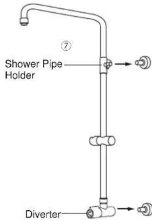 Shower Pipe Holder Diverter