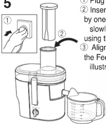 ① ② ③ Align the Fee illustr