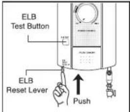 ELB Test Button ELB Reset Lever Push