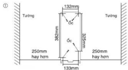 ① Tường 132mm Óc 382mm 325mm 250mm hay horn Óc 133mm 250mm hay horn Tường