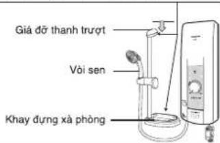 PANASONIC DH-3HS2 - Lắp đặt giá treo Vòi sen - 1