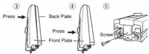 Press Back Plate Press Front Plate Screw