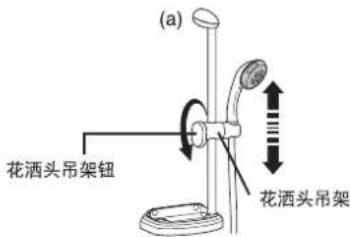 (a) 花洒头吊架钮 花洒头吊架