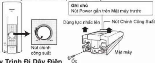 Ghi chú Nút Power gân trên Mát máy trước Dùng lực nhắc lên Nút Chinh Công Suất Mát máy Nút chinh công suất Nút chinh Cõng suất Oc y Trình Pi Dây Diên