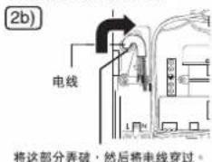 2b) 电线 将这部分弄破,然后将电线穿过。
