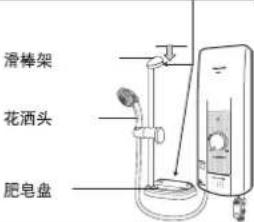 PANASONIC DH-3HS2 - 花洒头吊架安装程序。 - 1