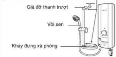 PANASONIC DH-4HS1P - Lắp đặt giá treo Vòi sen - 3