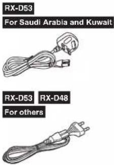 RX-D53 For Saudi Arabia and Kuwait RX-D53 RX-D48 For others