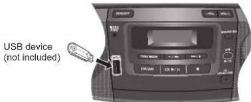 USB device (not included)