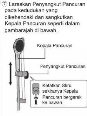 PANASONIC DH-3ND1 - Pemasangan Penyangkut Pancuran. (DH-3ND1, DH-3NDP1) - 7