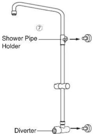 Shower Pipe Holder Diverter