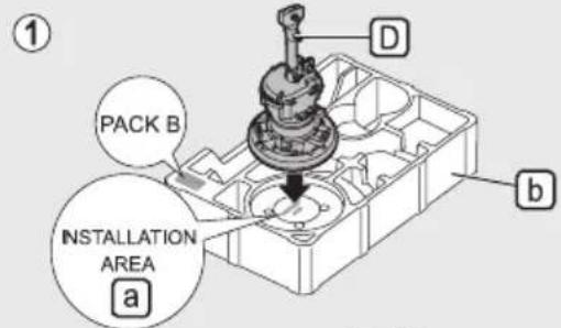 ① PACK B INSTALLATION AREA a D b