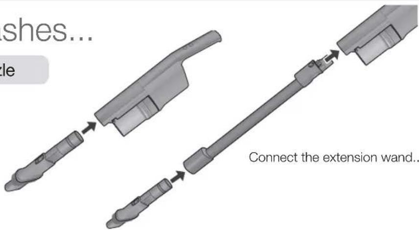 shes... le Connect the extension wand...