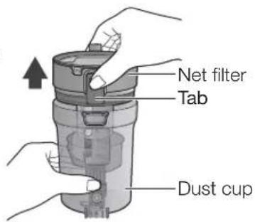 Net filter Tab Dust cup