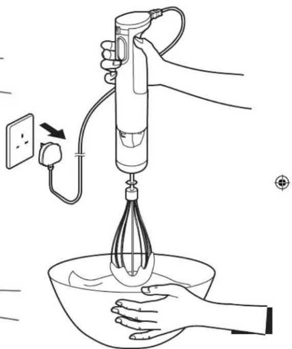 PANASONIC MX-GS1 - Attach the whisk attachment into the motor housing. Then plug in. (P. EN9) - 3