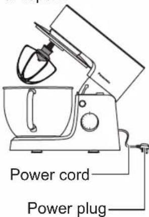 Power cord Power plug