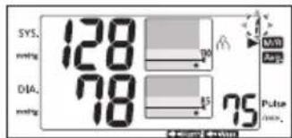 SYS. mmHg 128 78 DIA. mmHg 75 Mn Pulse time.