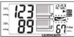 SYS. moving 123 89 12:02 MΩ Cap DIA. moving 67 Pulse min.