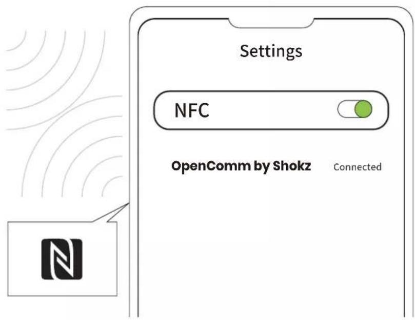 Settings NFC OpenComm by Shokz Connected