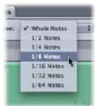 APPLE Soundtrack Pro 2 - To change the beat value of detected transients: - 1