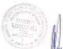 Scanned text of a document with a circular seal and handwritten signature or mark