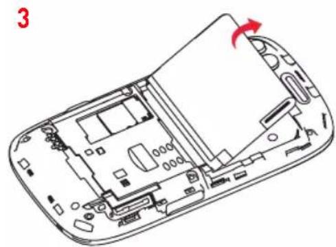 SAGEM Puma - Installing the SIM card and the battery - 3