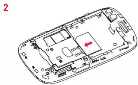 SAGEM Puma - Installing the SIM card and the battery - 2