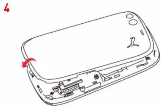 SAGEM Puma - Installing the SIM card and the battery - 4