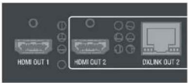 HDMI OUT 1 HDMI OUT 2 DXLINK OUT 2
