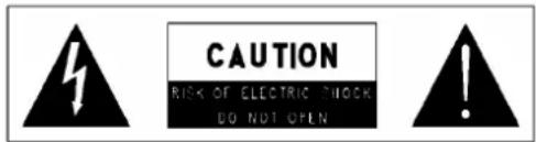 CAUTION RISK OF ELECTRIC SHOCK DO NOT OPEN
