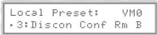 Local Preset: VM0 · 3:Discon Conf Rm B