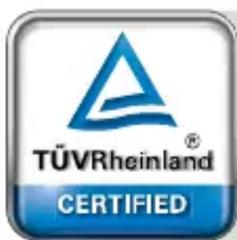 TÜVRheinland® CERTIFIED