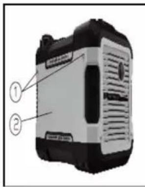 Diagram of a device with labeled parts, showing numbered annotations for identification.