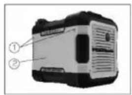 Diagram of a device with numbered labels pointing to components
