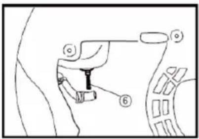 Diagram of a mechanical or electrical component with numbered parts, likely illustrating a circuit or assembly.